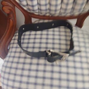 Elegant Black Leather Belt